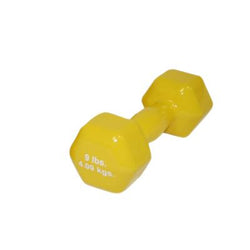 CanDoå¨ vinyl coated dumbbell - 9 lb. - Yellow, each