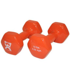 CanDoå¨ vinyl coated dumbbell - 10 lb. - Orange, pair
