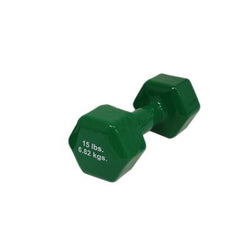 CanDoå¨ vinyl coated dumbbell - 15 lb. - Silver, each