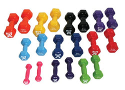 CanDoå¨ vinyl coated dumbbell - 10 Piece Set - 2 each 1, 2, 3, 4, 5