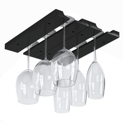 Rustic State Under Cabinet Wooden Hanging Wine Glass Holder by ArtifactDesign