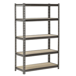 110 x 45 x 180cm 5 Tiers Powder Coated Storage Rack Gray