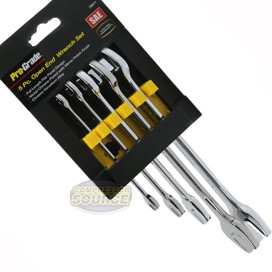 5 Piece Open End Combination Wrench Set 1/4
