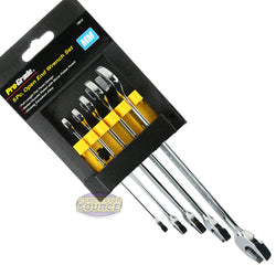 Pro-Grade 19012 5 Piece Open End Combination Wrench Set 8mm to 18mm Metric Lay Flat Design CR-V