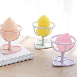 1PC Puff Beauty Makeup Storage Rack Egg Foam Makeup Rack Drying Heart Shaped Makeup Base Rack Random Color
