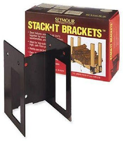 (2) Seymour 30-360 4pc Black Metal Stack It Build Your Own Log Rack Bracket Sets
