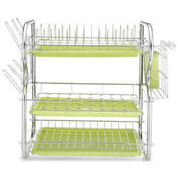 Stainless Carbon Steel Tableware Storage Rack Three Layers Cup Holder