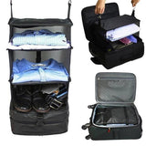 3-Layer Portable Foldable Wardrobe Bag Travel Duffel Luggage