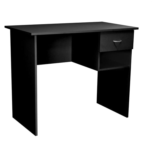 Harbour Housewares Wooden Office Desk with Drawers - Black