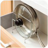 Stainless Steel Pot Lid Organizer Home Multi-function Kitchen Storage Lid Rack