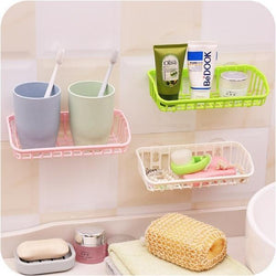Double Suction Cup Kitchen Drainage Shelf Multifunctional Dishwashing Sponge Storage Rack