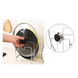 Best Quality - Other Utensils - Layers Stainless Steel Pan Pot Lid Shelf Kitchen Cooking Tools Storage Pan Rack Dish Chopping Block Cover Stand Holder - by RubyShop - 1 PCs