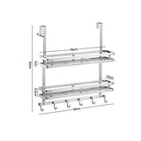 SuperFitMe Door Hook with Rack (One or Two Layers) (Double Layers Rack)