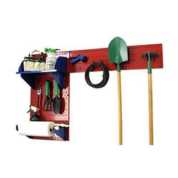 Shop here wall control pegboard garden supplies storage and organization garden tool organizer kit with red pegboard and blue accessories