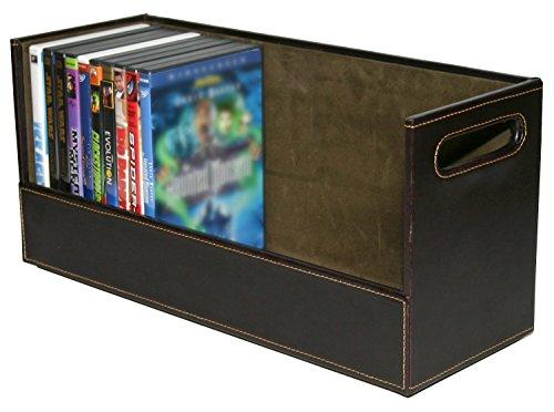 Stock Your Home DVD Storage Box with Powerful Magnetic Opening - DVD Tray Holds 28 DVD/BluRay/PS4 Video Game for Media Shelf Storage & Organization