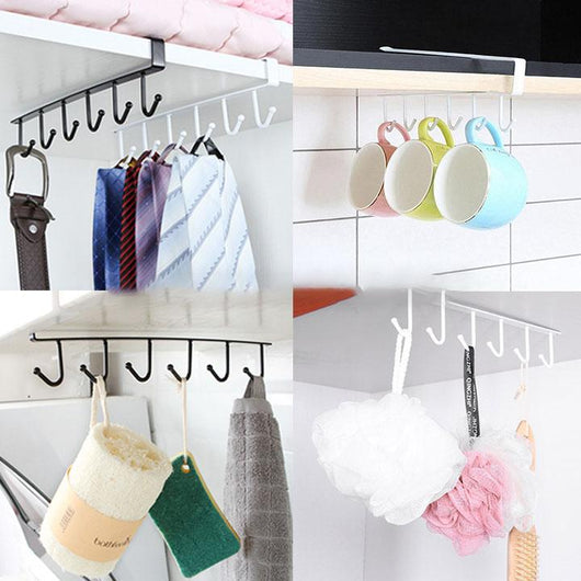 【Hot Sale Now】Cabinet Hook Mug Holder(6 Hooks)