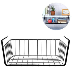 1 PC Iron Hanging Basket Outdoor Camping Picnic Storage Baskets Barbecue Kitchen Debris Storage Rack