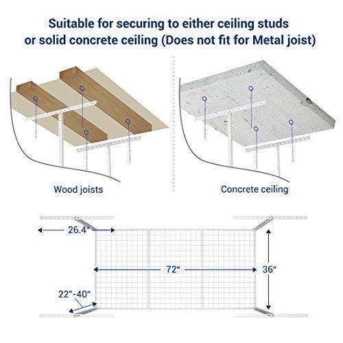 FLEXIMOUNTS 3x6 Overhead Garage Storage Adjustable Ceiling Storage Rack, 72