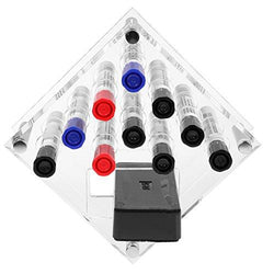 11 Slot Clear Acrylic Diamond Shape Wall Mounted Dry Erase Marker Organizer & Eraser Holder Rack - MyGift