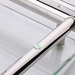 DEED Wall Hanging Mount Rack Toilet Shelf Stainless Steel Bathroom Shelf Three Layers Bathroom Glass Shelf Shower Room Wall Hanging Storage Rack,38.5cm