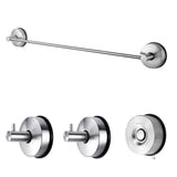 Yohom Stainless Steel 3-Piece vacuum Suction Cup Bathroom Kitchen Hardware Accessory Set with 18.5” Towel Bar Rack, 2 x Shower Robe Hooks Holder, Brushed Finish