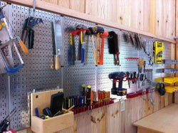 Budget wall control 30 gp 3216 gv 32 x 16 galvanized metal pegboard tool board panel