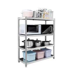 Kitchen Shelf Stainless Steel Microwave Oven Rack, Multi-Function Kitchen Cabinet and Cabinet Rack Storage Rack, 6 Sizes Kitchen Storage Racks (Size : 10040118cm)