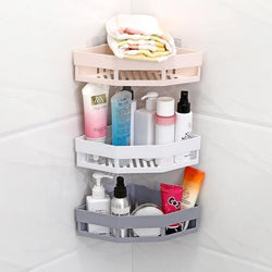 Punch-free Corner Racks Bathroom Washstand Bathroom Seamless Wall-mounted Tripod Storage Rack