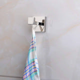 Luxury 304 Stainless Steel Bathroom Single Towel Hook Robe Chrome Wall Mount Coat Hat Door Hook Hanger Mirror Polished Bathroom Accessories 5Pcs (5)