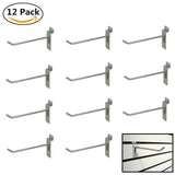 Home 12 counts chrome utility pegboard slatwall single pin hooks 2 4 6 8 10 12 for shop display fitting 12