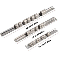 Yosoo Stainless Steel 8 Positions Socket Rack Storage Rail Tray Holder Tool Stand Shelf Organizer