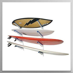 Metal Surfboard Storage Rack - 4 Surf Adjustable Home Wall Mount