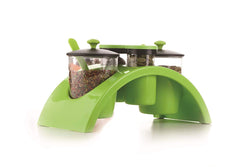 Pack of 10 - Multipurpose Pickle Jar Set for Dining Plastic Spice Storage Rack 4Piece / 4 jar Condiment Set, mouthfreshner Set (Multicolour, 4pcs)