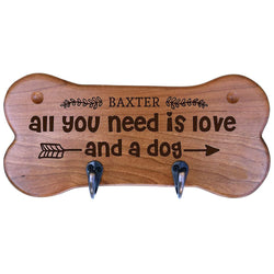Personalized Dog Bone Storage Racks - Cherry