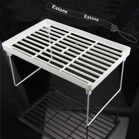 Estone® Mini Fold Kitchen Bath Rectangle Corner Shelf Sundries Storage Rack Storage (20CM X 32CM/7.8'' x 12.48'')