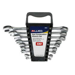 9 Piece Combination Wrench Set Standard SAE Steel 1/4