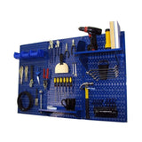 New pegboard organizer wall control 4 ft metal pegboard standard tool storage kit with blue toolboard and blue accessories