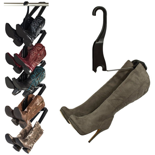 Boot Butler Boot Storage Rack As Seen On Rachael Ray - Clean Up Your Closet Floor with Hanging Boot Storage - Easy to Assemble & Built to Last - 5-Pair Hanger Organizer & Shaper/Tree