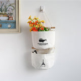 Fabric Cotton Hanging Holder Wall Storage Rack Bags