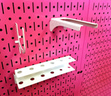 Featured wall control pink pegboard metal pegboard pack of pink peg boards two 32 inch tall x 16 inch wide colorful pink pegboard wall storage panels