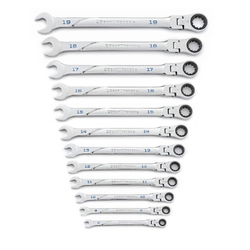 Gearwrench 86229 XL 120XP 12-Piece Flex Ratcheting Combination Metric Wrench Set