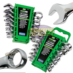 14 Piece Stubby Combination Wrench Set SAE Metric Tool Holder GRIP 89096 89098