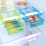 Plastic Kitchen Fridge Storage Rack Freezer Shelf Holder Organization Moving Box