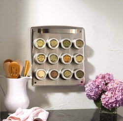 Kamenstein Magnetic 12-Tin Spice Rack with Free Spice Refills for 5 Years