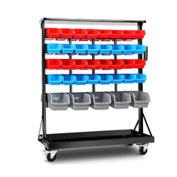 74 Bin Dual-Sided Storage Shelving Rack Organiser