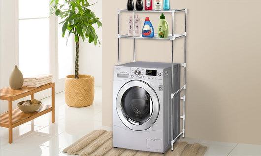 2 Tier Over Laundry Washing Machine Storage Rack