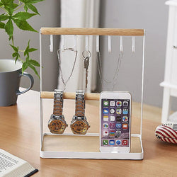 Desktop Jewelry Storage Rack Portable Hook Storage Metal Frame for Watch Bracelet Necklace, etc.