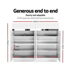 High Gloss Shoe Cabinet Storage Rack Organisers Boxes Cupboard Drawers