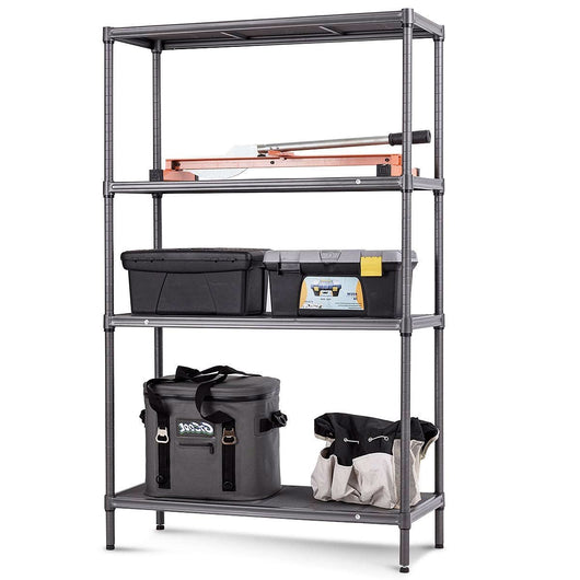 Heavy Duty Steel Mesh 4-Shelf Storage Organizer Shelving Unit
