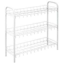 High Quality 3 Tier Shoe Rack White Storage Rack 56cm 3666